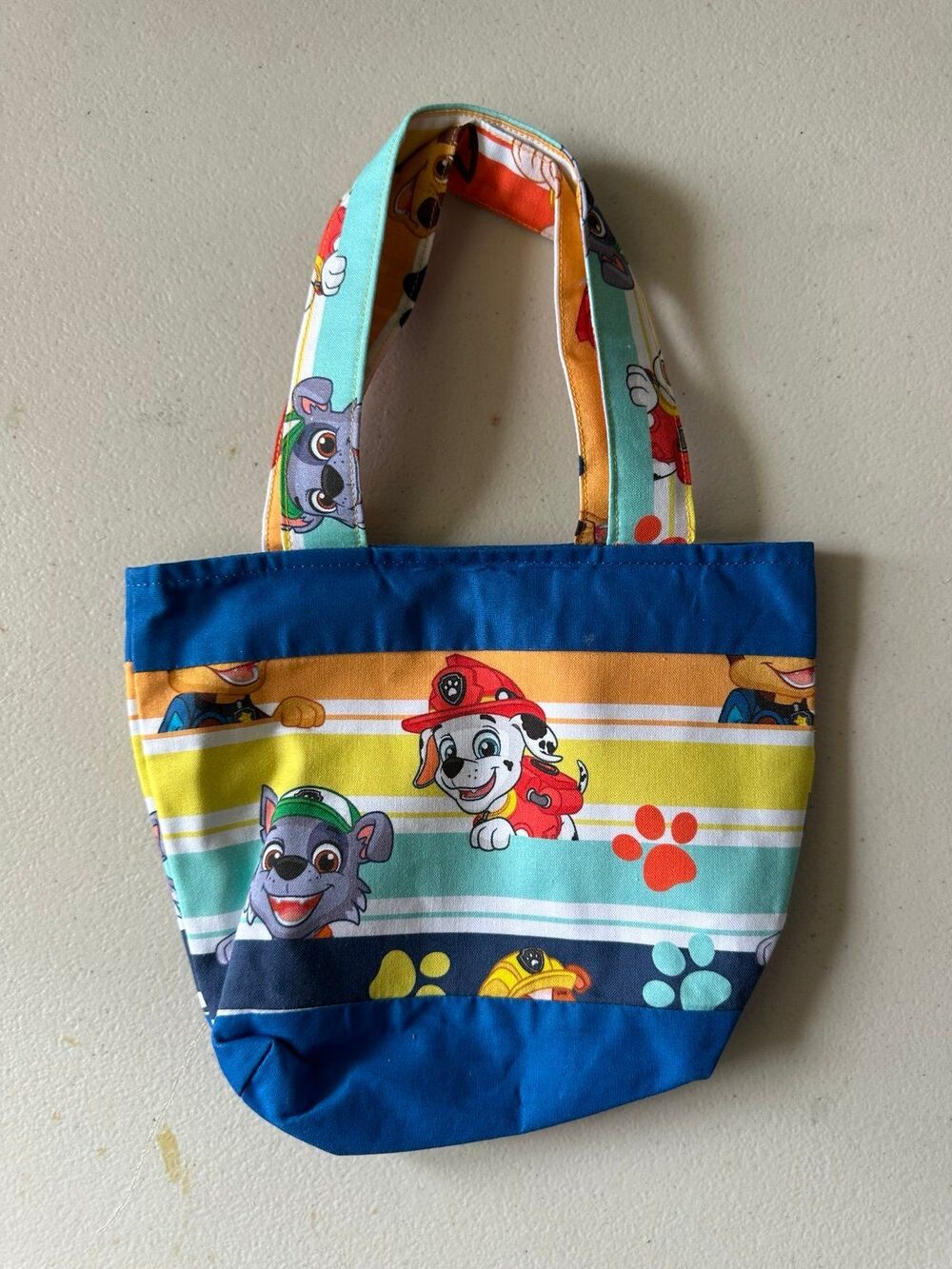 Handmade NWOT Paw Patrol Marshall Rocky Mini Open Tote Bag